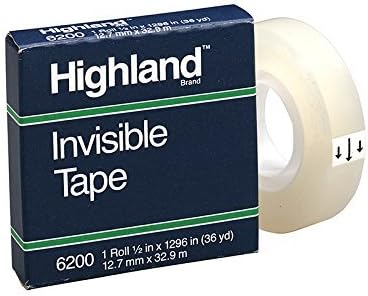 3M COMPANY HIGHLAND INVISIBLE TAPE 1/2X1296IN (Set of 24)