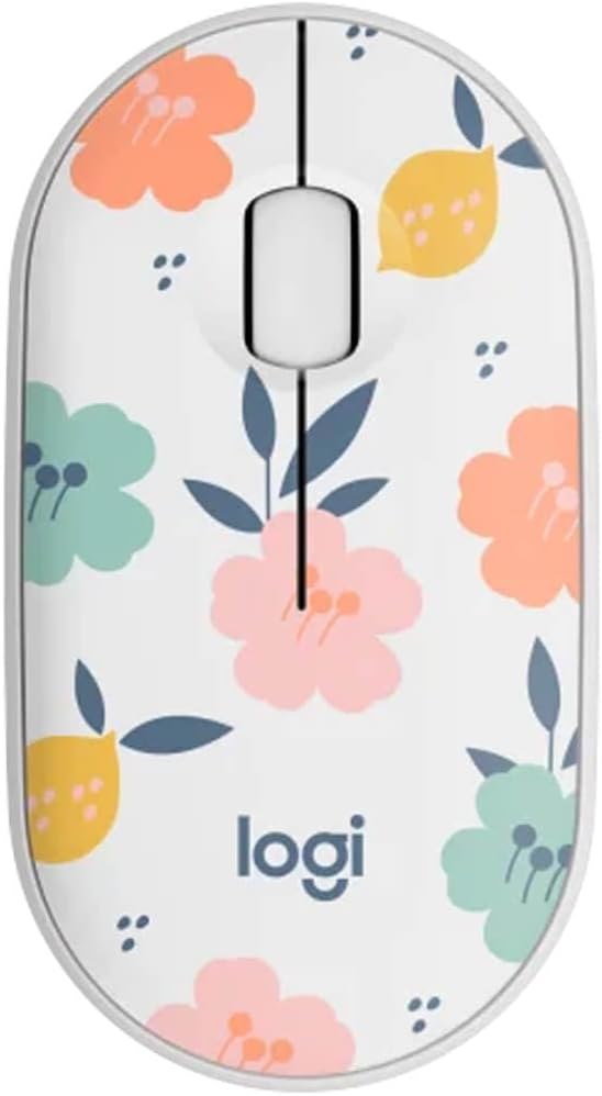 Logitech M340 Wireless Mouse with Limited Edition Prints, USB Receiver and Silent Clicks, Portable Wireless Mouse for Laptop, PC, Windows, Chrome, Surface – Floral Bouquet