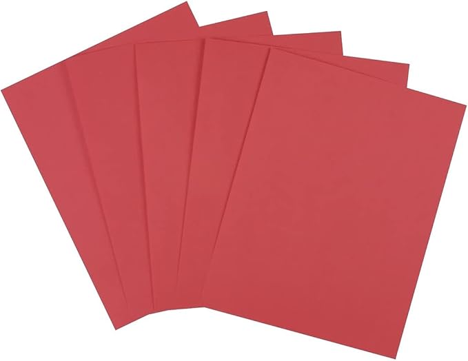 Staples Brights 24 Lb. Colored Paper Red 500/Ream, For Everyday Use at Home or Office