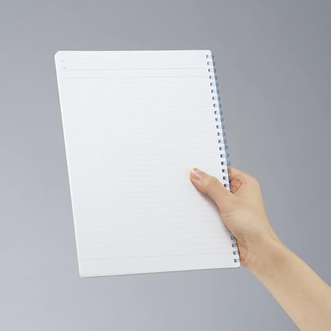 KOKUYO Spiral Lined Notebook, 10'' x 7'' Pastel Journal B5 Campus Soft Ring Notebooks with Dot 6 mm Ruled, 40 Sheets, Blue 1 Subject Notebook, Note Taking for School. Japan Import (SU-S111BT-B)