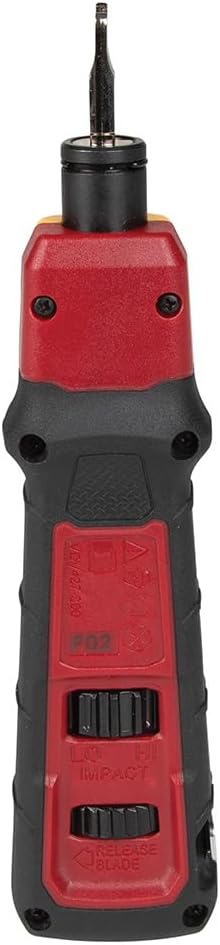 Klein Tools VDV427-300 Impact Punchdown Tool with 66/110 Blade, Reliable CAT Cable Connections, Adjustable Force, Includes Pick and Spudger