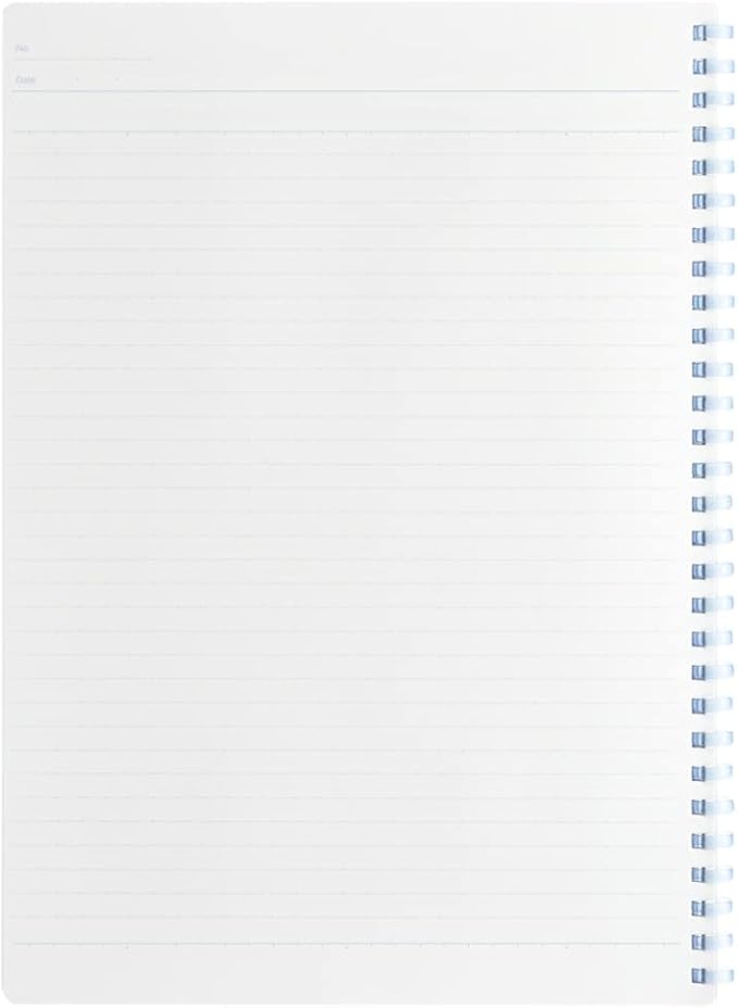 KOKUYO Spiral Lined Notebook, 10'' x 7'' Pastel Journal B5 Campus Soft Ring Notebooks with Dot 6 mm Ruled, 40 Sheets, Blue 1 Subject Notebook, Note Taking for School. Japan Import (SU-S111BT-B)