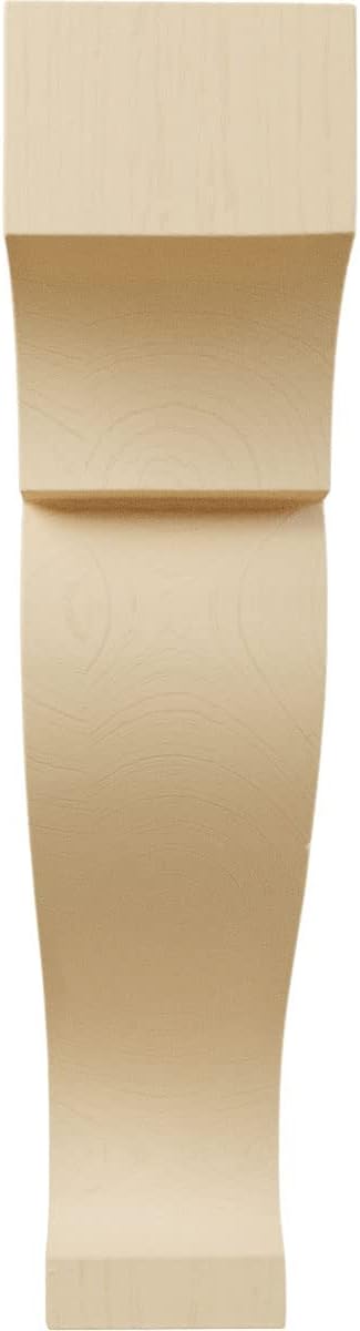 Ekena Millwork CORW02X05X08RKMA Mini Rockport Wood Corbels, 1 3/4"W x 5"D x 8"H, Maple