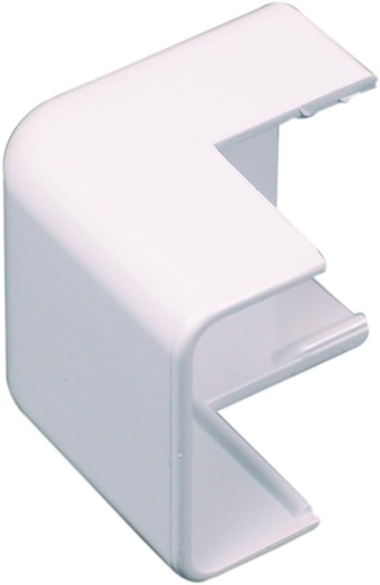 Legrand Wiremold C58 Cordmate II Outside Elbow Cord Cover, Organizer for Wall, Holds Up to 3 Cords or Cables, White (1 Pack)