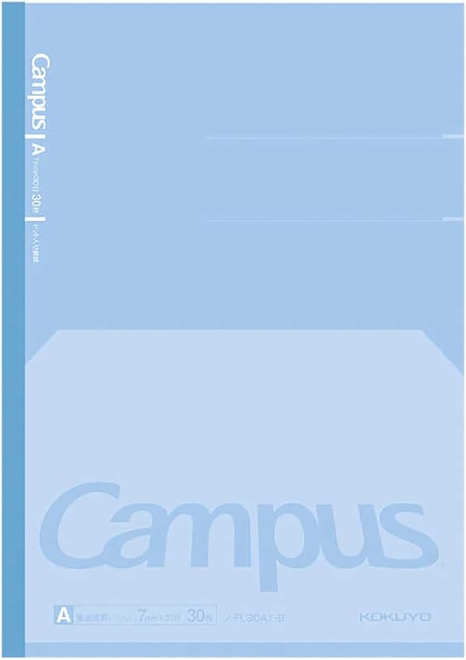 KOKUYO Composition Notebook, 7" x 10" Kimochii Dot Lined Notebook, 30 Sheets College Ruled Paper, 1 Pack Blue B5 Notebook for School and Work, School Supplies Comp Book for Note Taking, Japan Import