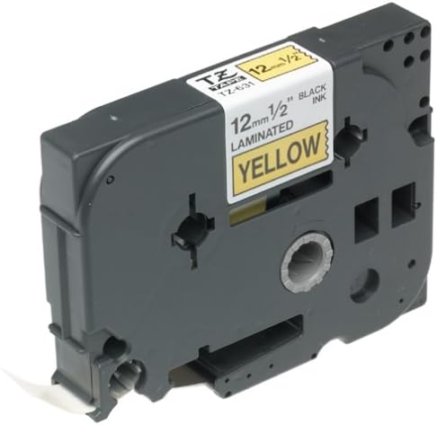 Brother TZ-631 1/2" Labeling Tape (26.2', Black on Yellow)