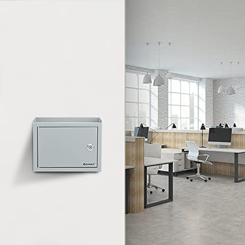 Barska Wall Mount Multi-Purpose Locking Mail Suggestion Drop Box with Key Lock for Home Office Classroom