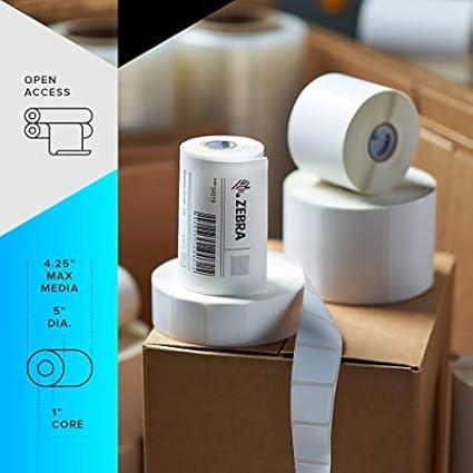Zebra - GK420t Thermal Transfer Desktop Printer for Labels, Receipts, Barcodes, Tags, and Wrist Bands - Print Width of 4 in - USB and Ethernet Port Connectivity (Renewed)