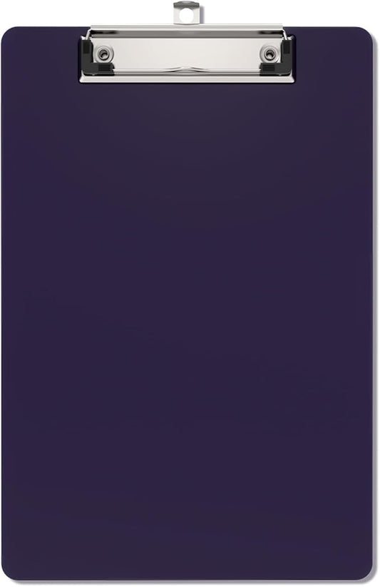 Small Clipboards, A5 Plastic Mini Purple Clip Board for Classroom, Students, Kid, Size 6" x 9" with Low Profile Clip, Office & School Supply