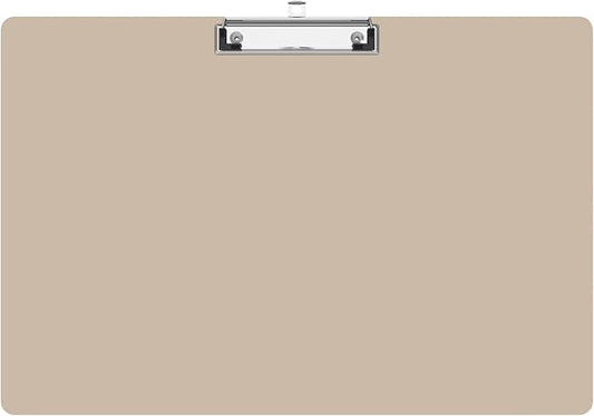 Extra Large 11x17 Clipboards, Plastic Khaki Drawing Boards, Horizontal Clip Board, Landscape Layout. Suitable for Watercolor, Sketching, Painting. Art & Drafting Supply