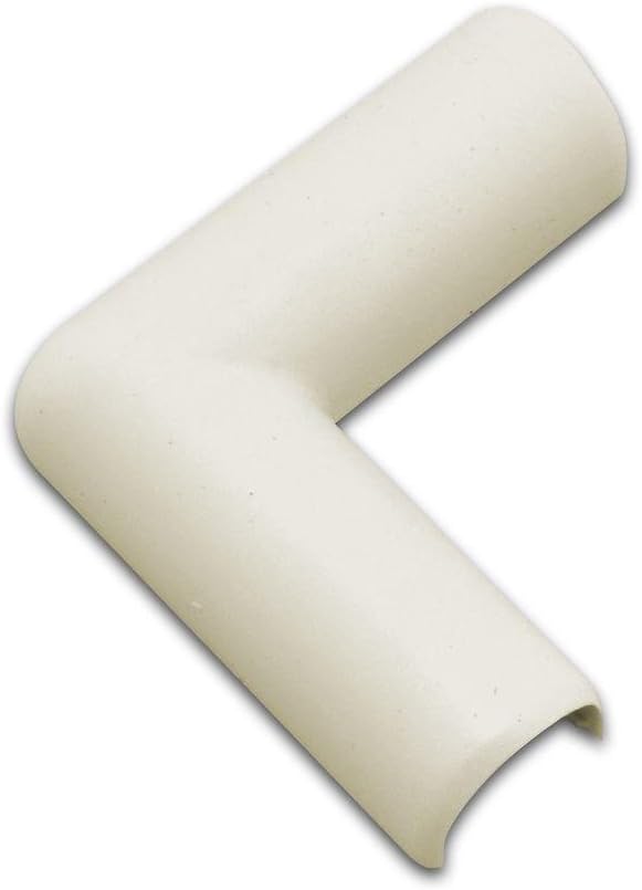 Legrand Wiremold C6 Cordmate Flat Elbow Cord Cover, Organizer for Wall, Holds 1 Cord or Cable, Ivory (1 Pack)