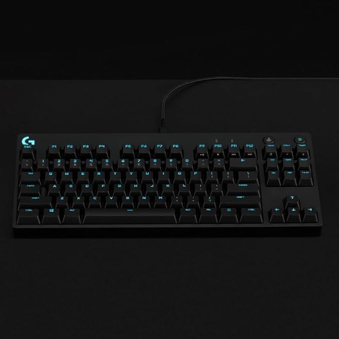 Logitech G PRO Mechanical Gaming Keyboard, Ultra Portable Tenkeyless Design, Detachable Micro USB Cable, 16.8 Million Color LIGHTSYNC RGB Backlit Keys