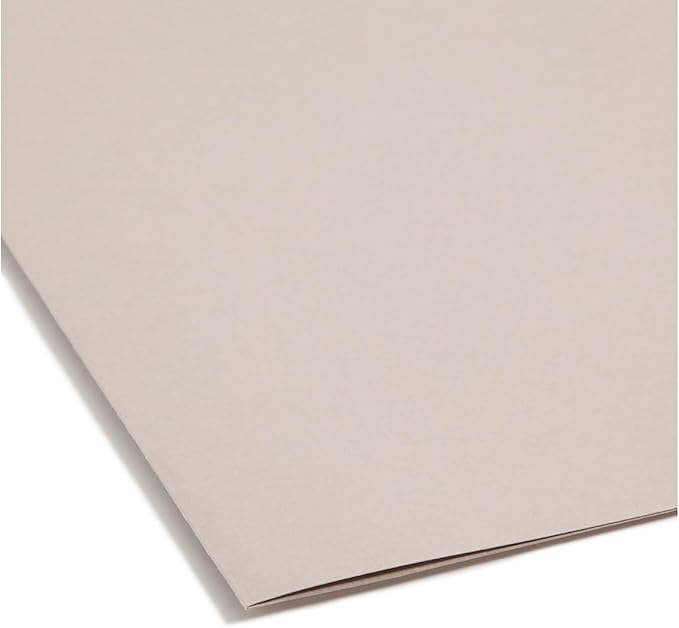 Smead TUFF Extra Capacity Box Bottom Hanging Folder, 1/3-Cut Easy Slide Tab, Steel Gray, 18 per Box