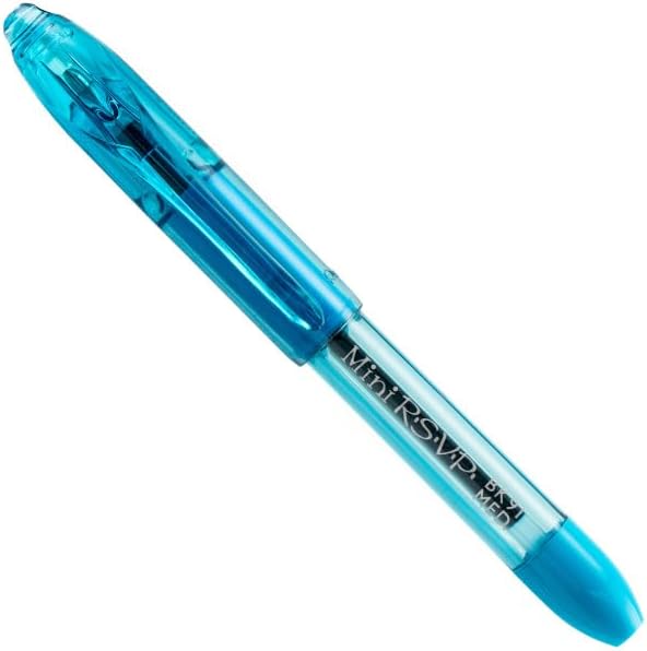 RSVP Mini Ballpoint Pen, (1.0mm) Medium Line, Assorted Ink Colors, w/Key Ring, 8 Pack