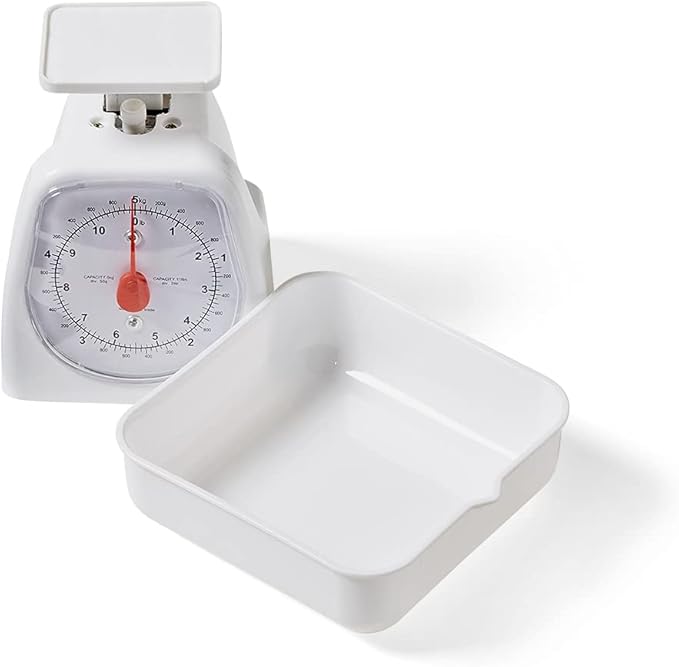 hand2mind Dual-Dial Analog Platform Scale, 5 kg Scale, Kitchen Scales, Weighing Scales, Classroom Supplies for Teachers Elementary, Teacher Supplies, School Supplies