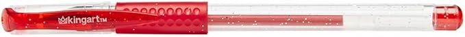 KINGART GLITTER Rollerball GEL PENS, 30 Sparkling Colors with Soft-Grip Comfort, XL Ink Cartridge - For Coloring, Doodling, Scrapbooking, Journaling and General Use, All Ages, 30 Pens
