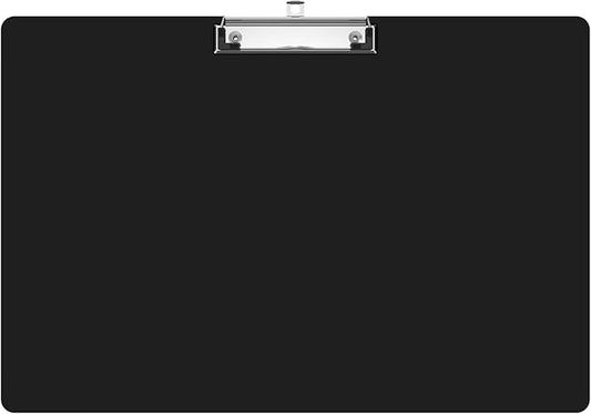 Extra Large 11x17 Clipboards, Plastic Black Drawing Boards, Horizontal Clip Board, Landscape Layout. Suitable for Watercolor, Sketching, Painting. Art & Drafting Supply