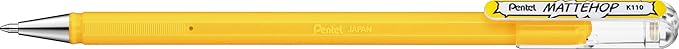 Pentel Mattehop 1.0mm Gel Roller 7pc Wallet - Original Colours