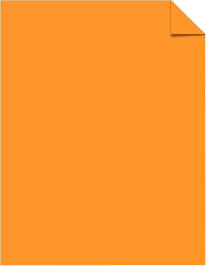Astrobrights® Color Card Stock, 8 1/2" x 11", FSC® Certified, 65 Lb, Cosmic Orange, Pack Of 250