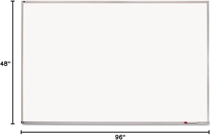 Quartet Magnetic Dry Erase White Board, 8' x 4' Whiteboard, Porcelain Surface Will Not Stain or Ghost, Silver Aluminum Frame (PPA408)