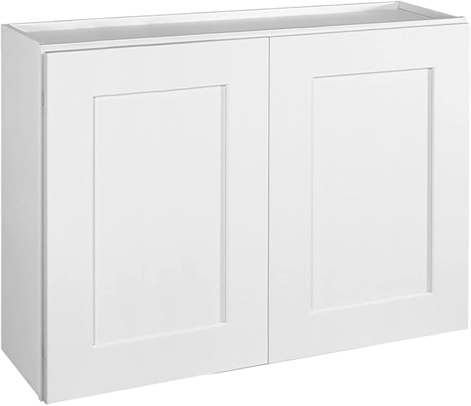 Design House Brookings Shaker Fully Assembled Wall Kitchen Cabinet W3324, 33 W x 12 D x 24 H, Painted White, Solid Wood, Design House, 613406