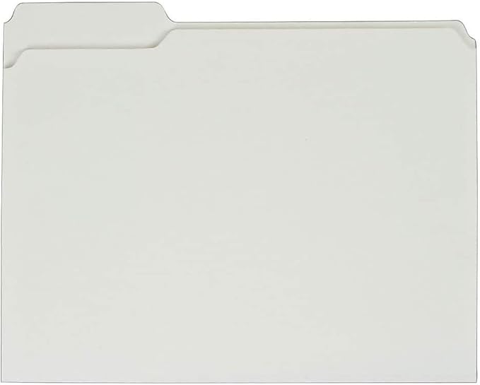 Staples Reinforced File Folders, Letter Size, 1/3‑Cut Tabs, Assorted Colors, Heavy‑Duty 10.5‑Point Stock, 100/Box