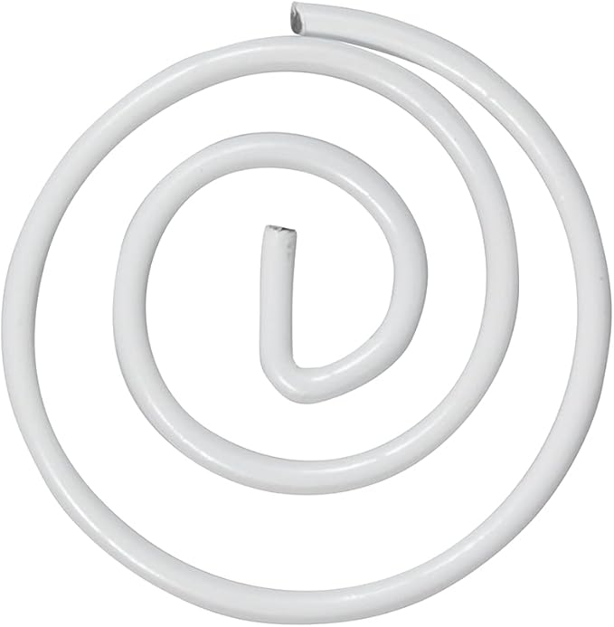 JAM PAPER Circular Paper Clips - Round Paperclips - White - 50/Pack