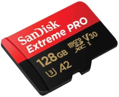 SanDisk Extreme Pro 128GB MicroSD Card for GoPro Hero 10 Black Camera Hero10 UHS-1 U3 / V30 A2 4K Class 10 (SDSQXCD-128G-GN6MA) Bundle with 1 Everything But Stromboli SDXC & Micro Memory Card Reader