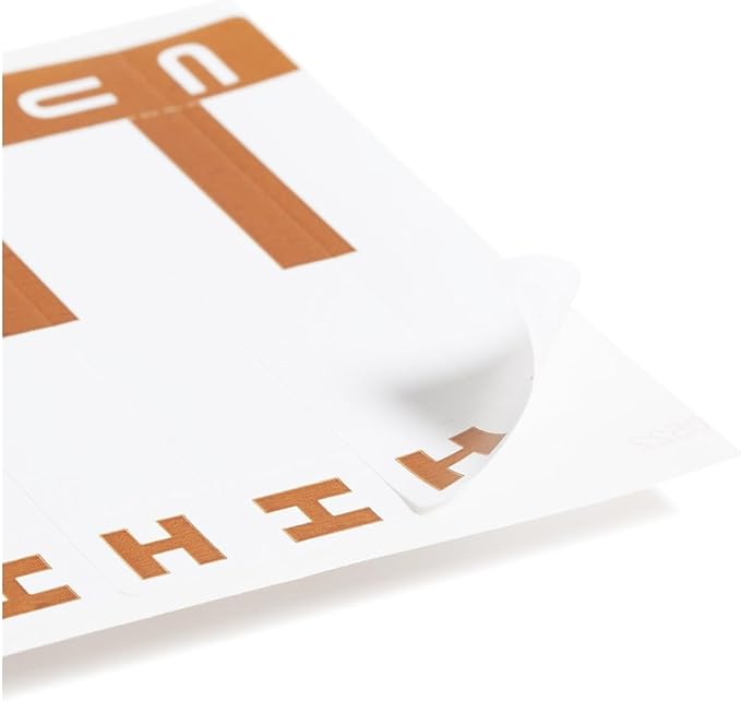 Smead AlphaZ NCC Color-Coded Label, H&U, Label Sheet, Dark Brown, 100 per Pack (67159)