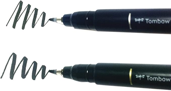 Tombow Fudenosuke Brush Pen, Soft Tip, Black (Pack of 2)