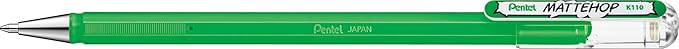 Pentel Mattehop 1.0mm Gel Roller 7pc Wallet - Original Colours