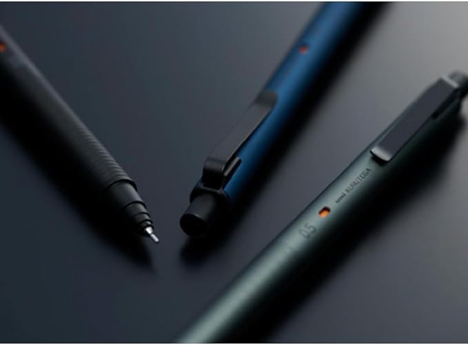 Uni Kuru Toga Metal Mechanical Pencil, Auto Lead Rotation, 0.5mm Fine Point, All-Metal Body, Silent Blue, M5KH1P.10