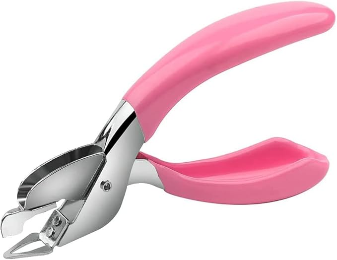 Staple Removers,Dedicated Staple Remover, Stapler Remover Tool Comfort and Energy Saving, Heavy Duty Remove Staple Tool with Non-Slip Rubber Handle for Office School Home (Pink)