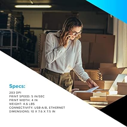 Zebra - GK420t Thermal Transfer Desktop Printer for Labels, Receipts, Barcodes, Tags, and Wrist Bands - Print Width of 4 in - USB and Ethernet Port Connectivity (Renewed)