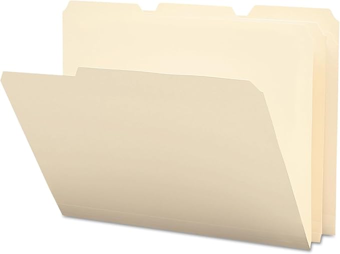Smead Poly File Folder, 1/3-Cut Tab, Letter Size, Manila, 24 per Pack (10510)