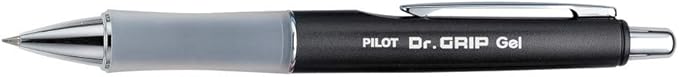 PILOT Gel Pen, Fine Point, Charcoal Gray | Black Ink | Retractable | Metallic Barrel | Pack of 2