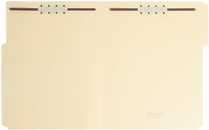 Smead Poly Fastener Folder, 2 Fasteners, 1/3-Cut Tab, Letter Size, Manila, Plastic Folders with Fasteners, 24 per Box (10545)