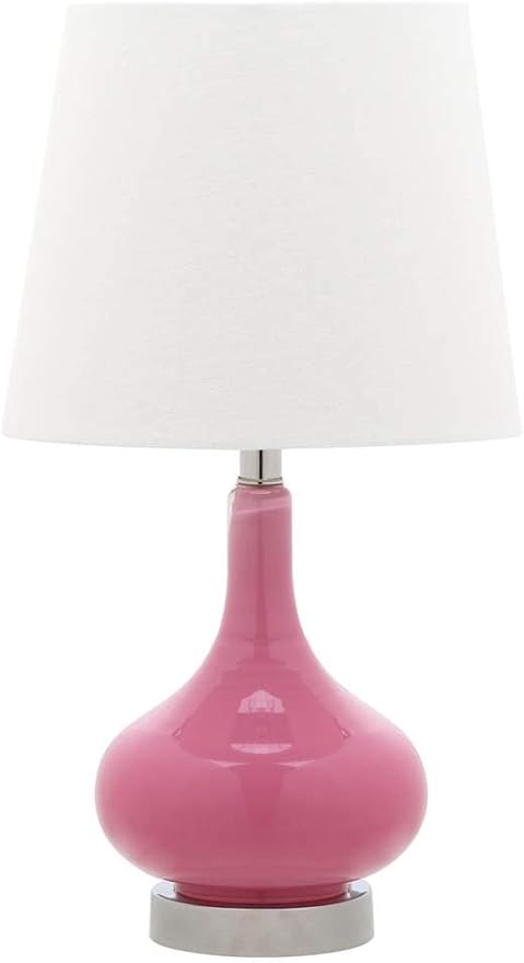 Safavieh Kids Lighting Collection Amy Pink Gourd 18-inch Bedroom Living Room Home Office Desk Nightstand Table Lamp (LED Bulb Included)