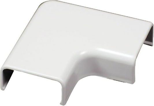 Legrand Wiremold C56 Cordmate II Flat Elbow Cord Cover, Organizer for Wall, Holds Up to 3 Cords or Cables, White (1 Pack)