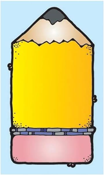 Carson Dellosa 36-Piece Giant Pencil Cutouts, Colorful Cardstock Cut-Outs for Back to School, Name Tags, Posterboard, Locker Decor, and Door Decorations, Classroom Must Haves