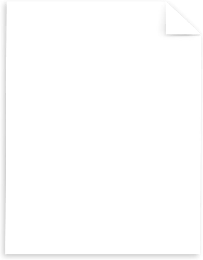 Neenah Bright White Bright White Card Stock, 96 Bright, 65 lb Cover Weight, 8.5 x 11, 250/Pack