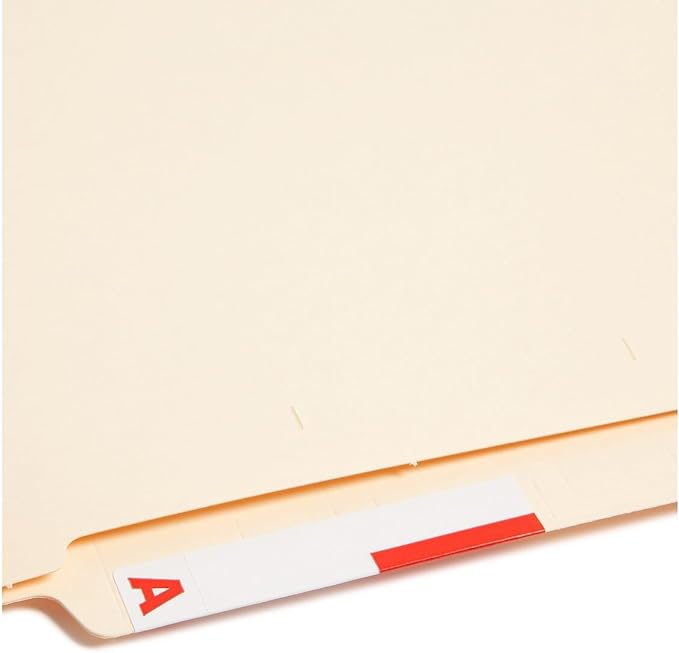 Smead AlphaZ NCC Color-Coded Label, A&N, Label Sheet, Red, 100 per Pack (67152)