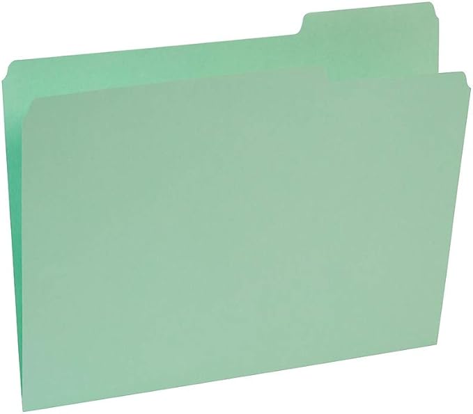 Staples Colored File Folders, Letter Size, 3‑Tab Top‑Tab Design, Assorted Pastel Colors, Durable Paper Stock, 100/Box