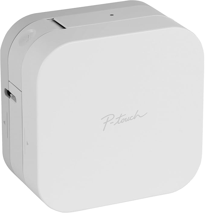 Brother P-Touch Cube Color Smartphone Label Maker, Bluetooth Wireless Technology, Multiple Templates Available for Apple & Android Compatible – White