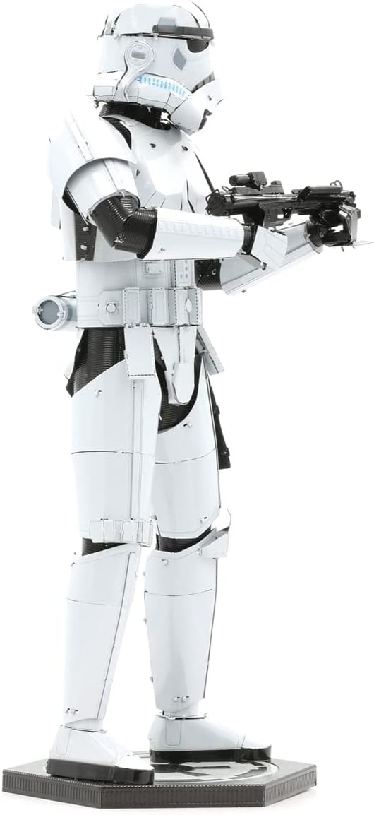 Metal Earth Fascinations Premium Series Star Wars Stormtrooper 3D Metal Model Kit Bundle with Tweezers
