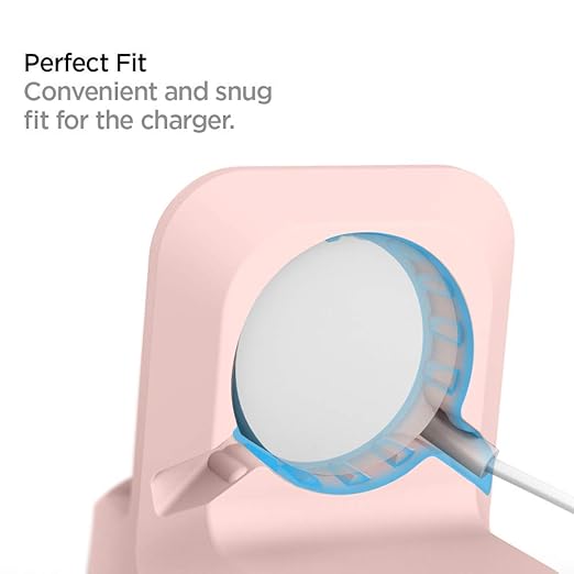 Spigen for Apple Watch Charger, S350 Stand Compatible with Ultra 3/2/1 49mm, Series 11/10 46/42mm, 9/8/7 45/41mm, SE3/SE2/SE/6/5/4 44/40mm, 3/2/1 42/38mm with Non-Slip Stable Base - Pink