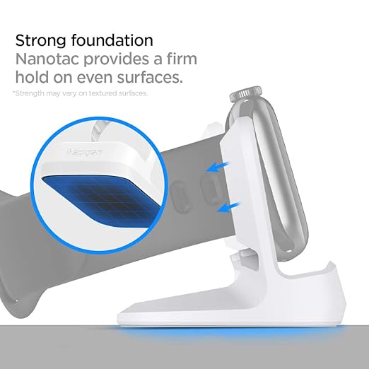 Spigen for Apple Watch Charger, S350 Stand Compatible with Ultra 3/2/1 49mm, Series 11/10 46/42mm, 9/8/7 45/41mm, SE3/SE2/SE/6/5/4 44/40mm, 3/2/1 42/38mm with Non-Slip Stable Base - White