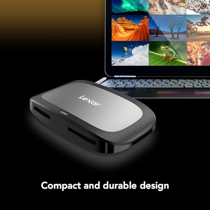 Lexar Professional CFexpress Type A / SD USB 3.2 Gen 2 Reader, Designed for CFexpress Type A and SD UHS-II Cards, High-Speed USB 10Gbps Transfer Speeds (LRW530U-RNBNG)