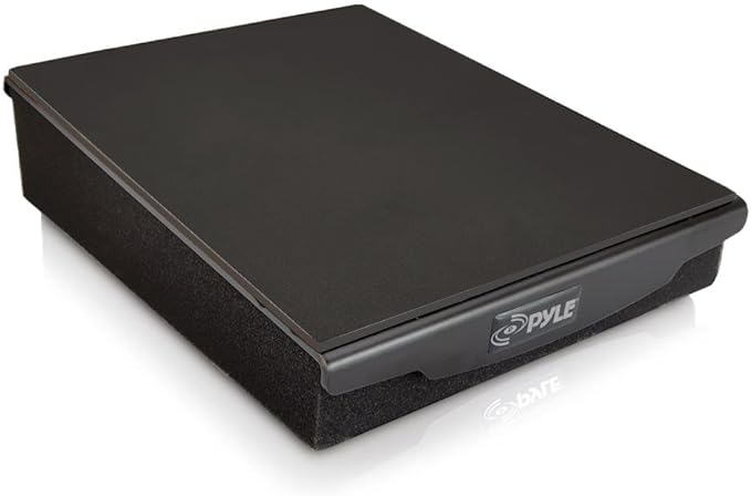 Pyle Speaker Isolation Pads - 7.5 x 9.1 x 2.3 inches - Acoustic Noise Isolation Platform - Foam Riser Recoil Stabilizer with Rubber Base for Studio Monitor, Subwoofer, Loudspeaker - PSIO4