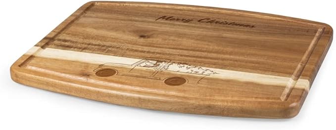 PICNIC TIME Disney Mickey Mouse Christmas Ovale Acacia Cutting Board, Serving Board, Charcuterie Board, (Acacia Wood)